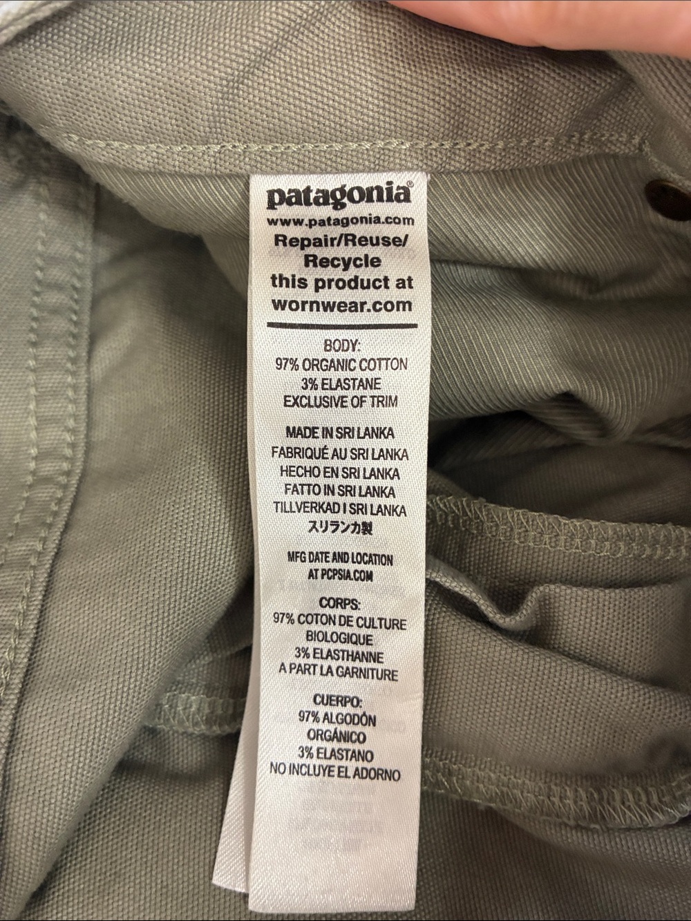 Patagonia Classic Straight Ankle Crop Pants in River Rock Like New Size 10 - Picture 8 of 9